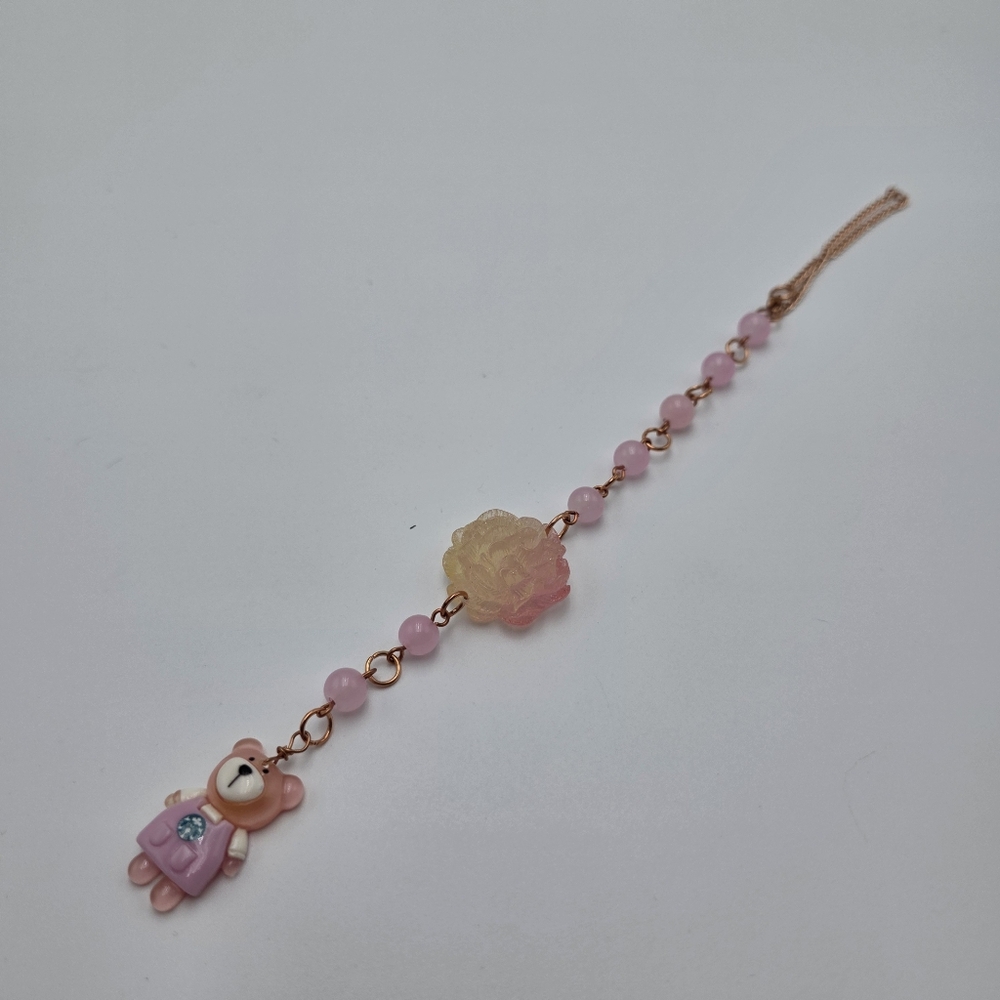 Handmade Pink Bear car charm - Picture 4 of 4